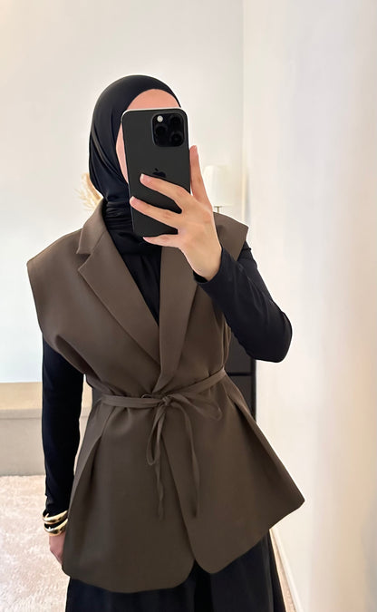Blazer sans manches - Marron