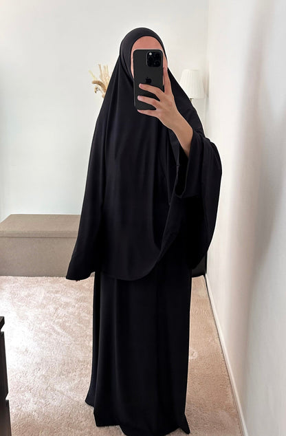 Set Jersey Premium - Abaya et khimar - Noir