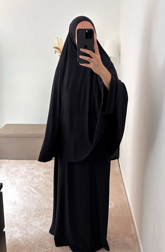 Set Jersey Premium - Abaya et khimar - Noir