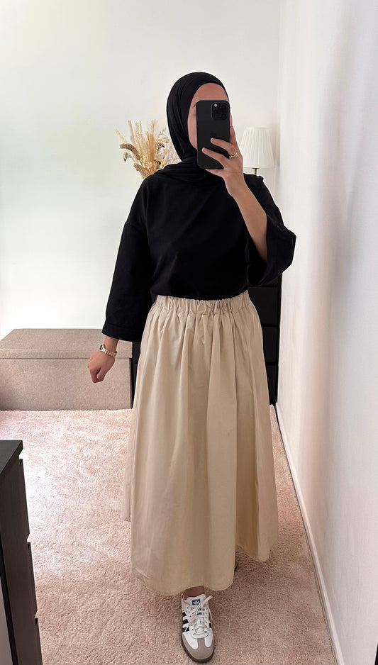 Jupe trapèze - Beige