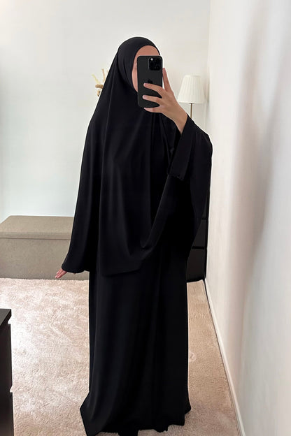 Set Jersey Premium - Abaya et khimar - Noir